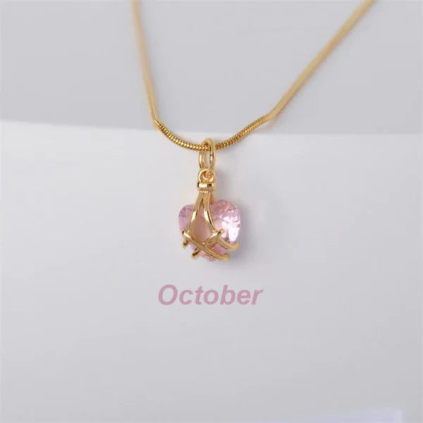 Barbie Diamond Castle Heart Necklace (EGN111)
