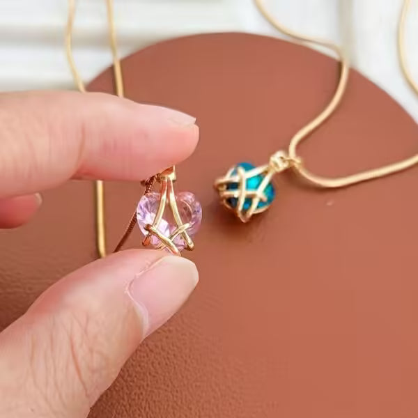 Barbie Diamond Castle Heart Necklace (EGN111)