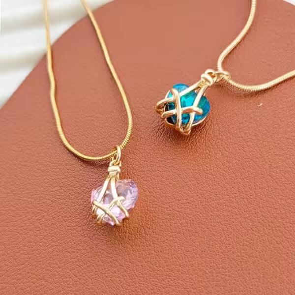 Barbie Diamond Castle Heart Necklace (EGN111)