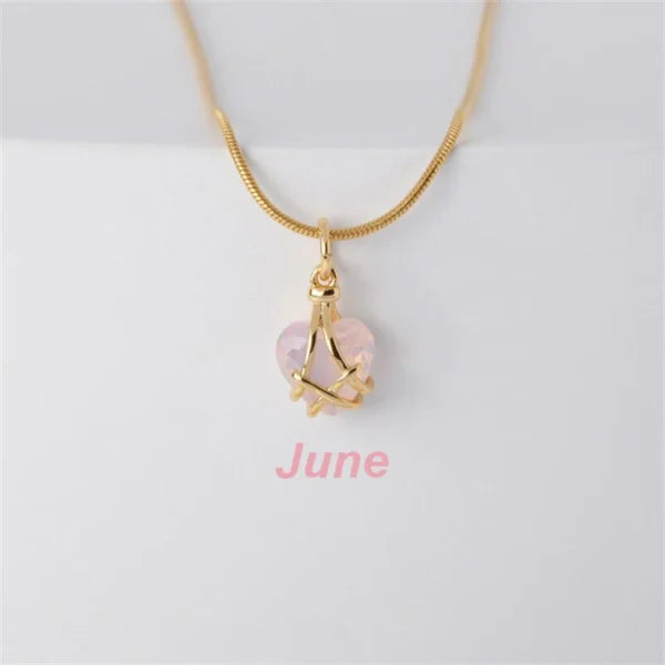 Barbie Diamond Castle Heart Necklace (EGN111)