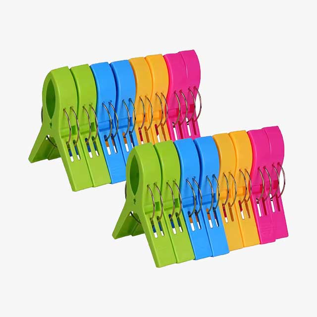 Beach Towel Clips Chair Clips Towel Holder - Plastic Hanging Clip Clamps for Outdoor Use