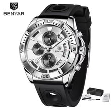 Montre chronographe pour homme BENYAR en silicone, modèle BY-5180