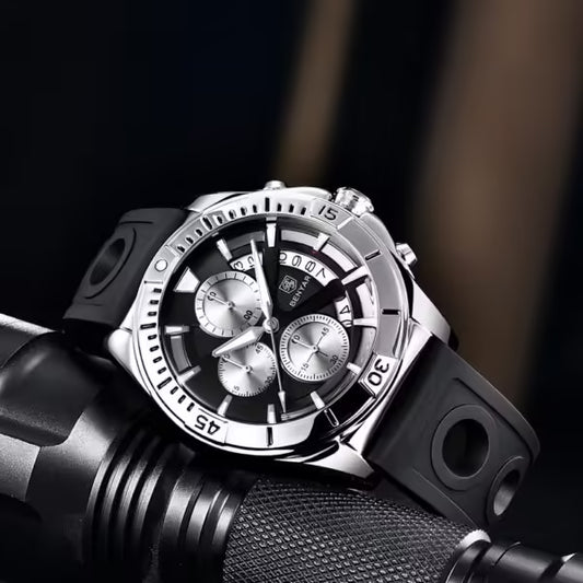 ساعة كرونوغراف سيليكون للرجال من بينيار موديل (BY-5180)