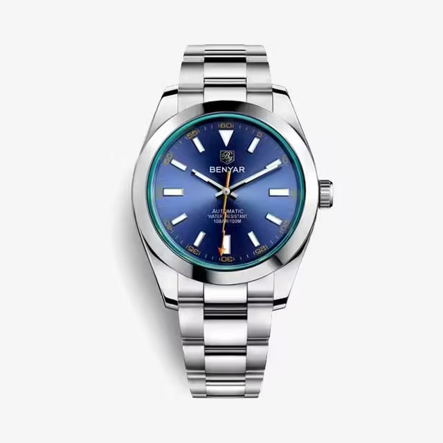 Montre BENYAR pour homme en acier inoxydable à mouvement automatique, modèle BY-5152
