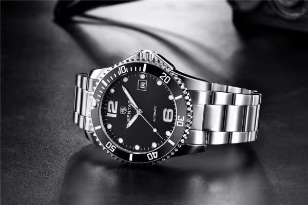 Montre BENYAR pour homme en acier inoxydable à mouvement automatique, modèle BY-5152 