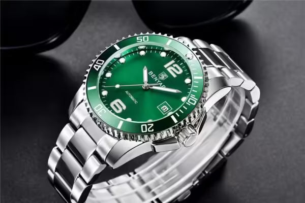 Montre BENYAR pour homme en acier inoxydable à mouvement automatique, modèle BY-5152 