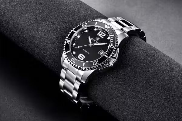 Montre BENYAR pour homme en acier inoxydable à mouvement automatique, modèle BY-5152 
