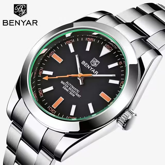 BENYAR Stainless Steel Men Automatic Movement Watch Model (BY-5152)