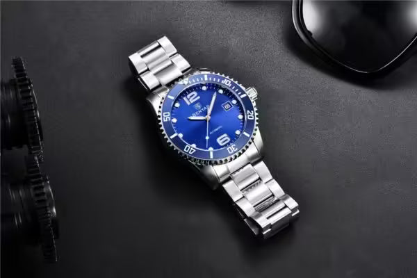Montre BENYAR pour homme en acier inoxydable à mouvement automatique, modèle BY-5152 