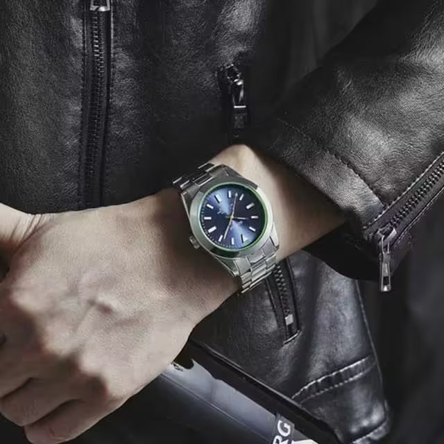 Montre BENYAR pour homme en acier inoxydable à mouvement automatique, modèle BY-5152
