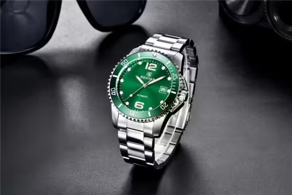 Montre BENYAR pour homme en acier inoxydable à mouvement automatique, modèle BY-5152 