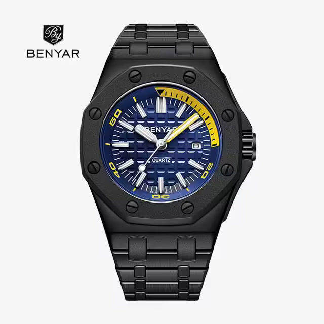 ساعة بينيار للرجال من الفولاذ المقاوم للصدأ موديل (BY-5123)
