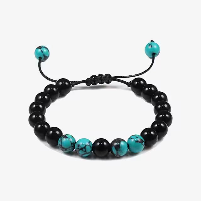 Blue Adjustable Shamballa Bracelet (EGBT317)