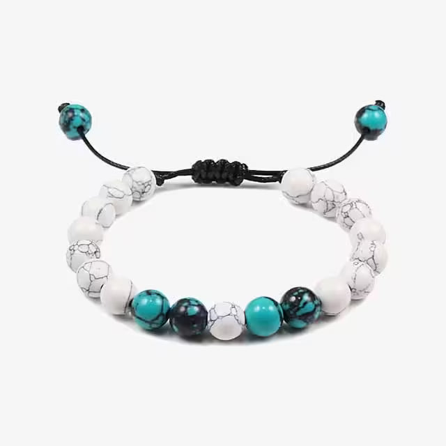 Blue Adjustable Shamballa Bracelet (EGBT317)
