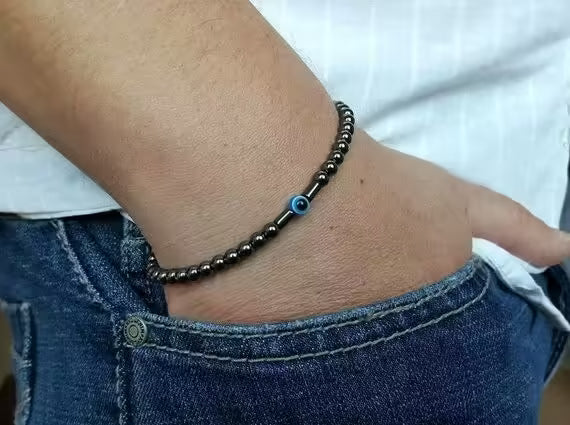 Blue Eye Small Beads Bracelet (EGBT017)