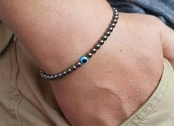 Blue Eye Small Beads Bracelet (EGBT017)