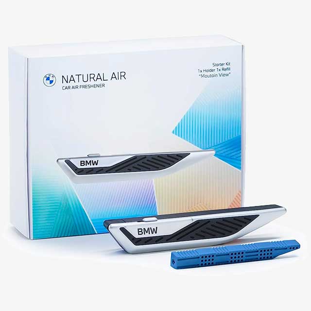 BMW Natural Air Starter Kit - Mountain View Car Fragrance + Shopping Ship Black - Premium Interior Scent for BMW Vehicles