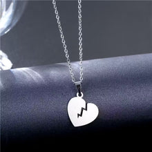 Collier unisexe avec pendentif cœur brisé (EGN187)