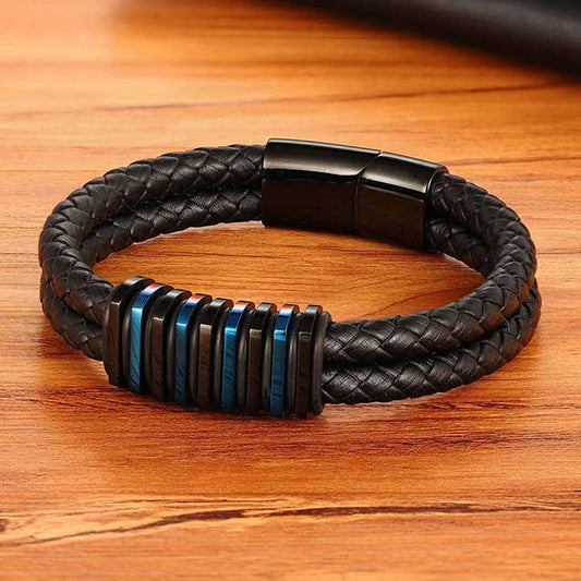 building shape men leather bracelet egbt116 gallery img 6