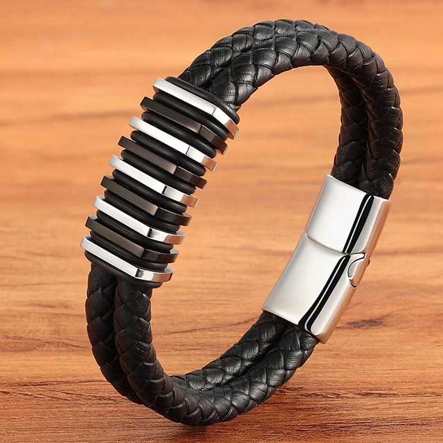 building shape men leather bracelet egbt116 gallery img 7