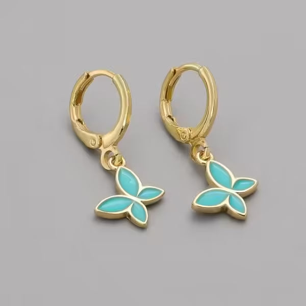 Butterfly Dangle Women Simple Earrings