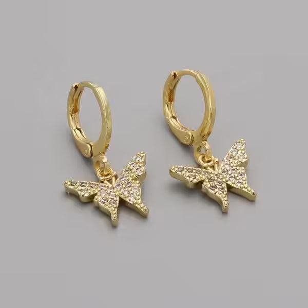 Butterfly Dangle Women Simple Earrings