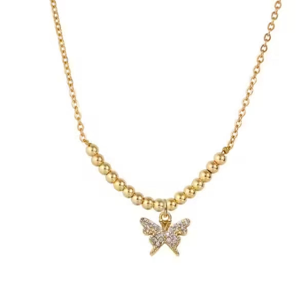 Collier pendentif papillon (EGN069)