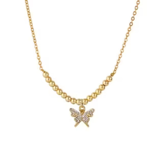 Butterfly Pendant Necklace (EGN069)