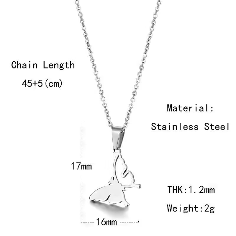 Collier pendentif papillon pour femme (EGN169)