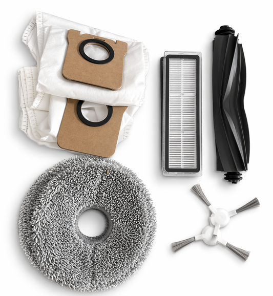 SteFik Replacement Kit for Dreame Bot L10s Ultra/Pro – Main Brush, Side Brushes, HEPA Filter, Mop Pads & Dust Bags