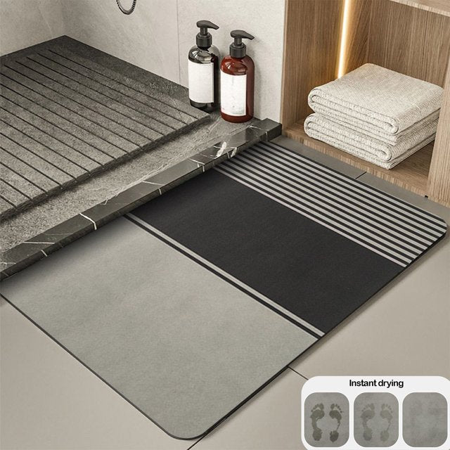 (50*80 cm) Rectangular Absorbent Anti Slip Rubber Quick Dry Bath Mat (EGM060)