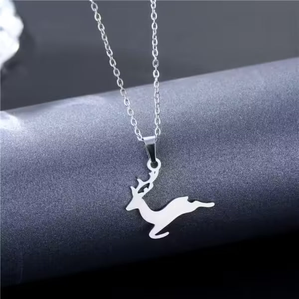 Cartoon Elk Deer Unisex Necklace(EGN183)