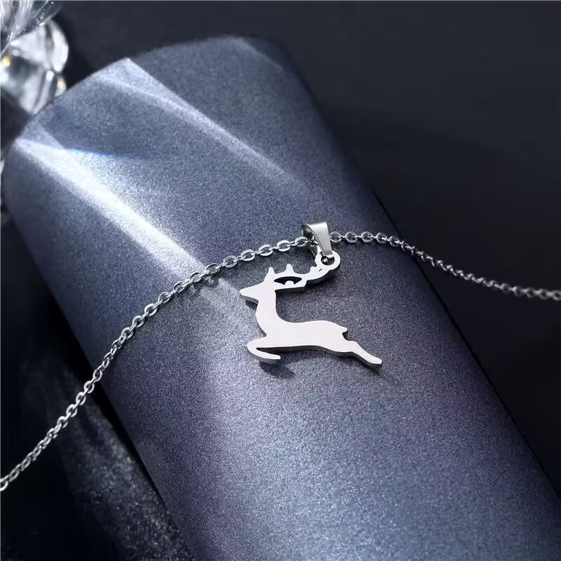Cartoon Elk Deer Unisex Necklace(EGN183)