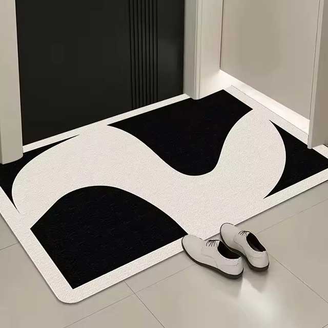 Cartoon Entry Door Mat - Absorbent Non-Slip Household Mat for Toilet, Doorway, and Entryway - Machine Washable Carpet