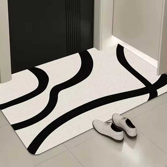 Cartoon Entry Door Mat - Absorbent Non-Slip Household Mat for Toilet, Doorway, and Entryway - Machine Washable Carpet