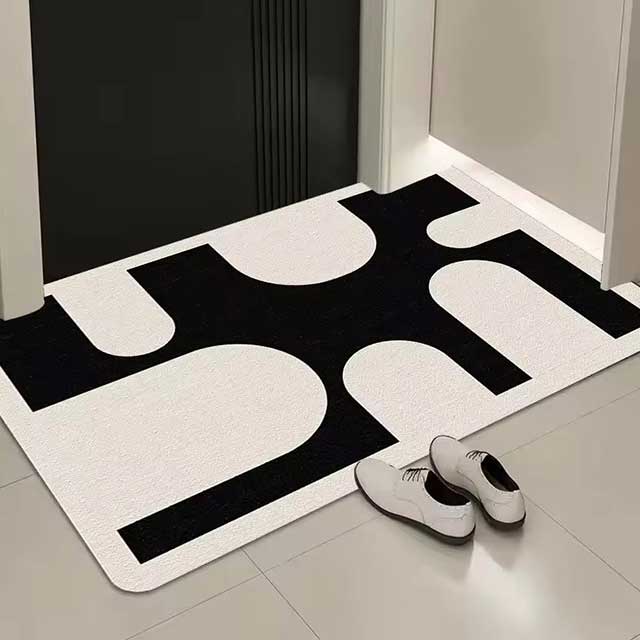 Cartoon Entry Door Mat - Absorbent Non-Slip Household Mat for Toilet, Doorway, and Entryway - Machine Washable Carpet