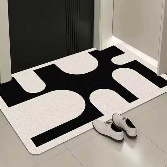 Cartoon Entry Door Mat - Absorbent Non-Slip Household Mat for Toilet, Doorway, and Entryway - Machine Washable Carpet