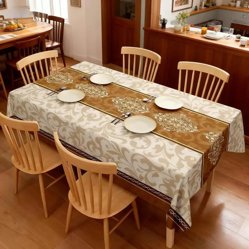 Mandala Waterproof Tablecloth – Thickened, Anti-Scalding, Rectangular Dining Cover for Home & Party Décor