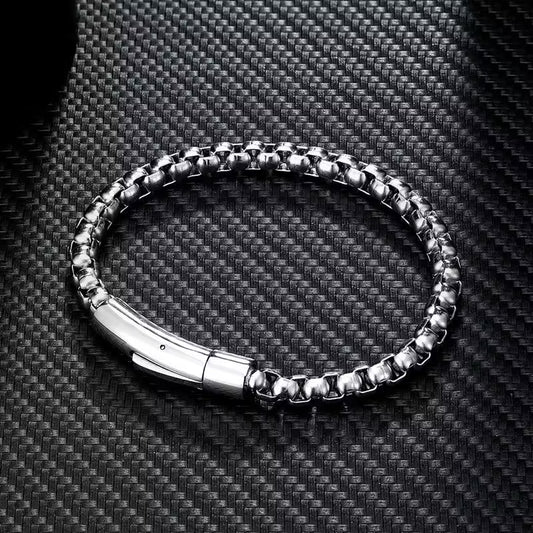 Bracelet à chaîne en acier inoxydable avec boucle magnétique (EGBT348) 
