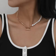 Chain x Pearl Women Necklace (EGN002)