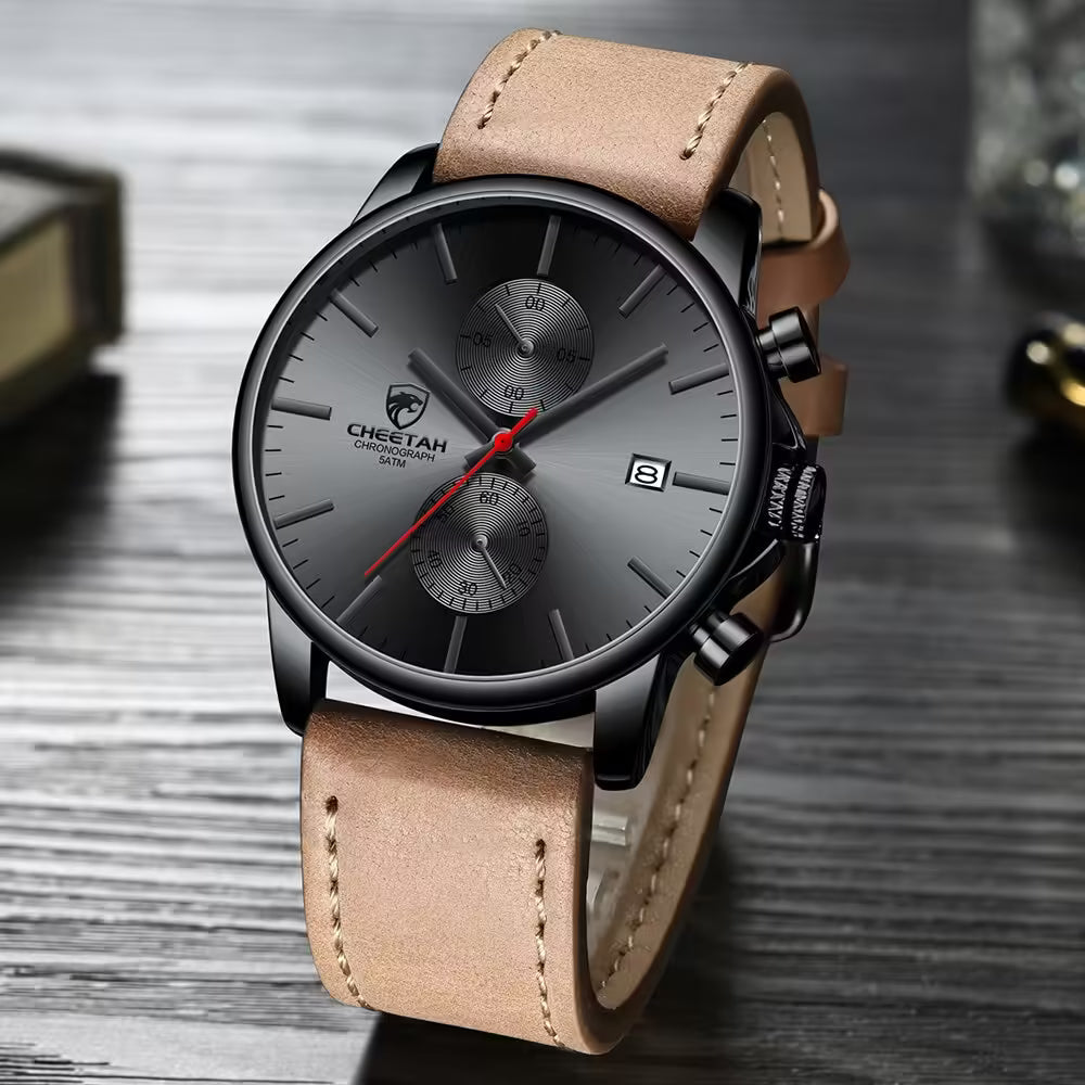 CHEETAH Chronograph Leather Men Watch (CH1604L)