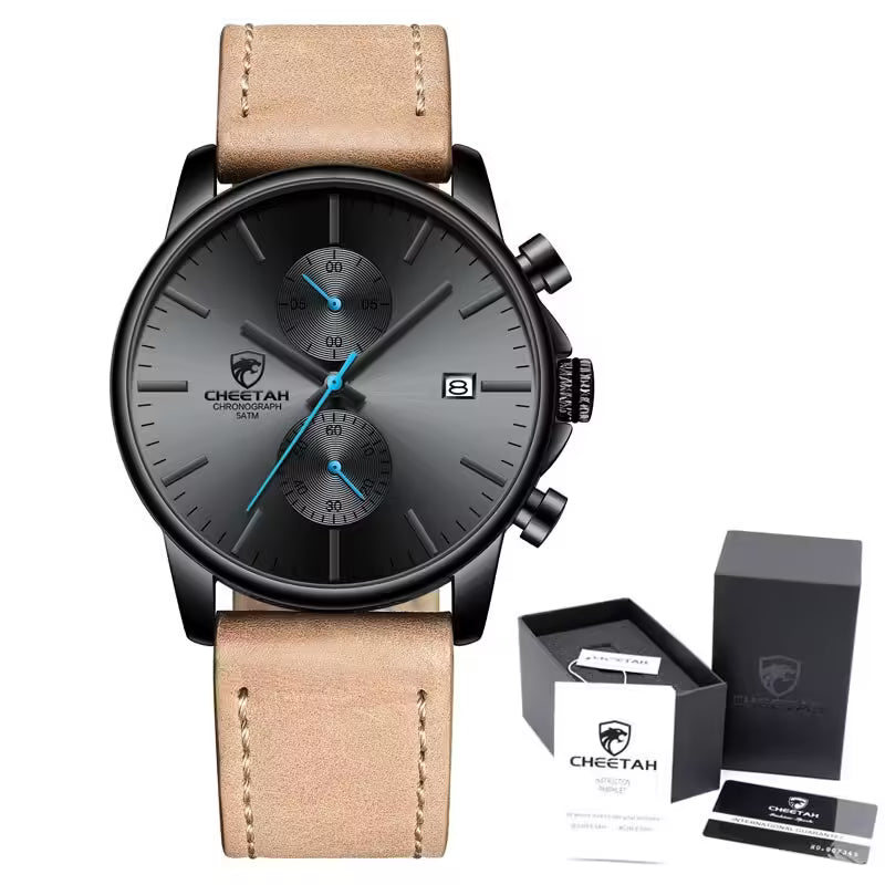 CHEETAH Chronograph Leather Men Watch (CH1604L)
