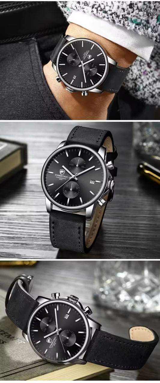 CHEETAH Chronograph Leather Men Watch (CH1604L)