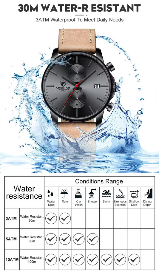 CHEETAH Chronograph Leather Men Watch (CH1604L)