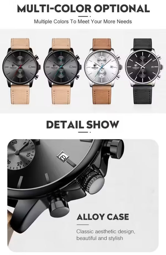 CHEETAH Chronograph Leather Men Watch (CH1604L)