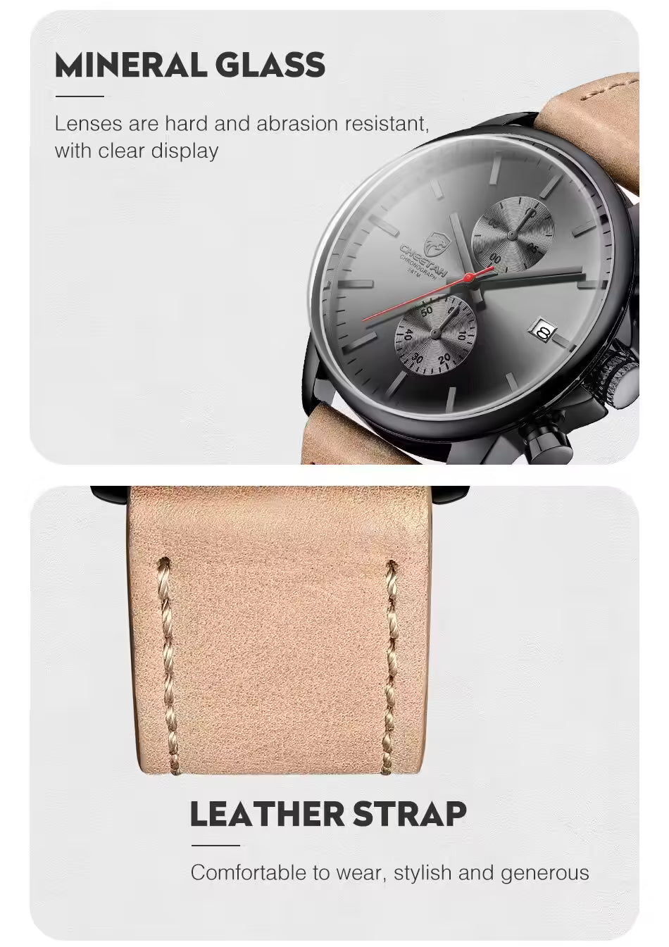 CHEETAH Chronograph Leather Men Watch (CH1604L)