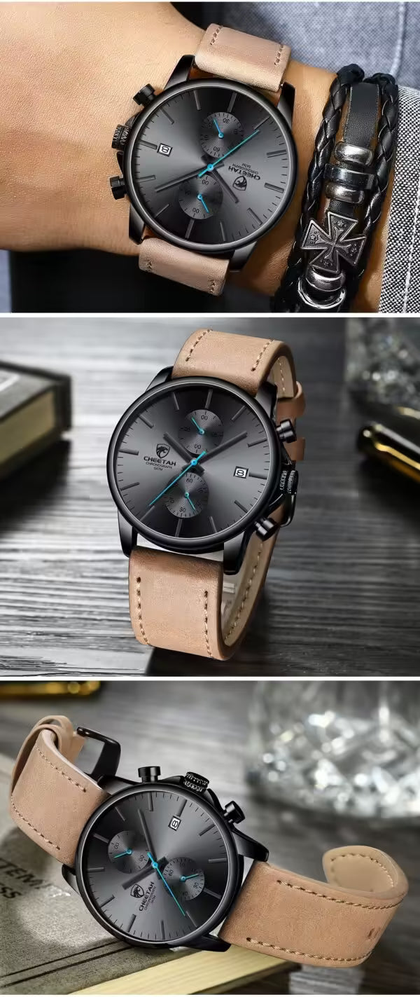CHEETAH Chronograph Leather Men Watch (CH1604L)