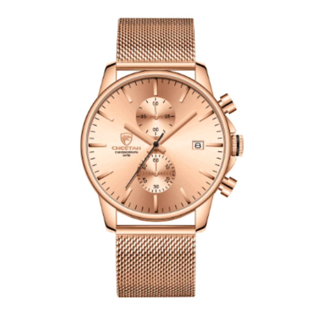 CHEETAH Chronograph Mesh Stainless Steel Men Watch (CH1604M)