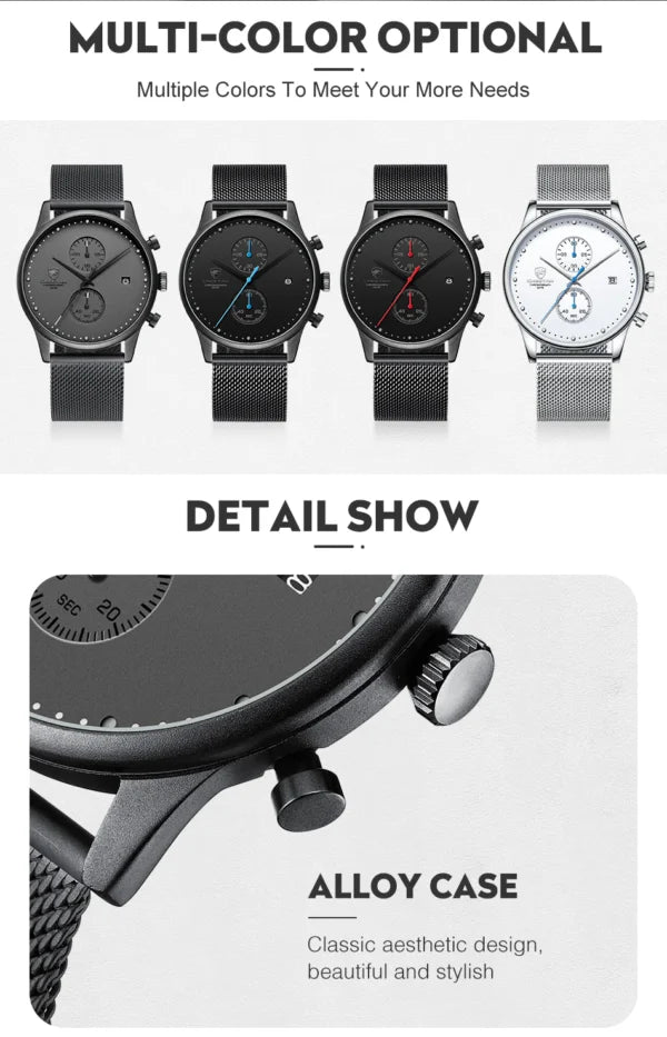 Montre homme CHEETAH Chronographe en maille et acier inoxydable (CH1605M)