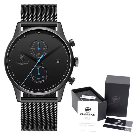CHEETAH Chronograph Mesh Stainless Steel Men Watch (CH1605M)